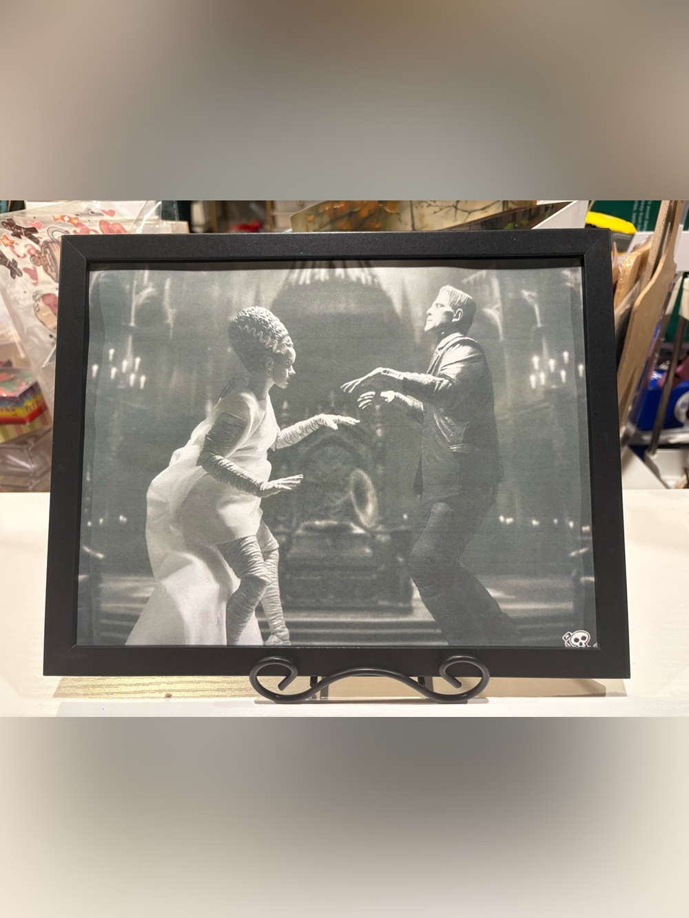 Frankenstein and Bride of Frankenstein monster dance framed 8x10
